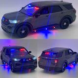 1/43 Unmarked 2022 Ford Police Interceptor w/ working lights
