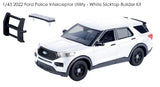 1/43 Unmarked 2022 Ford Police Interceptor w/ working lights