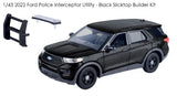1/43 Unmarked 2022 Ford Police Interceptor w/ working lights